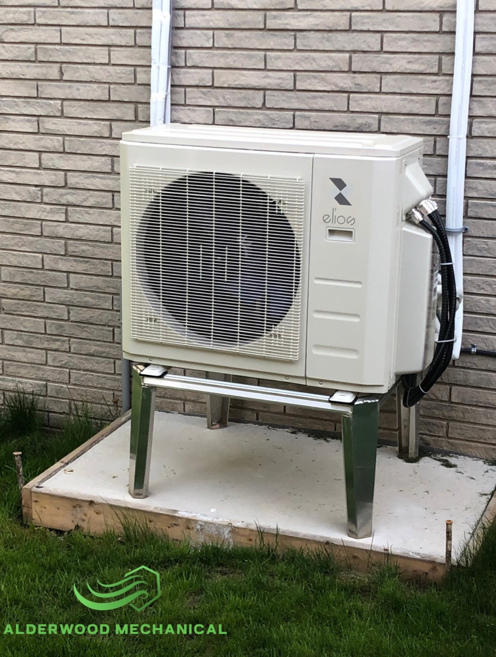 Air-source heat pump installed by Alderwood Mechanical
